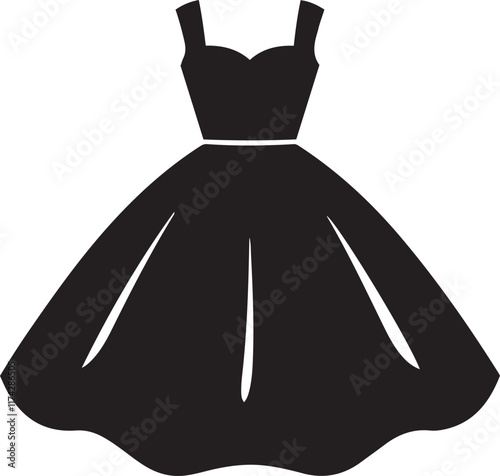 Mittens Dress silhouette vector illustration