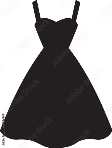 Mittens Dress silhouette vector illustration