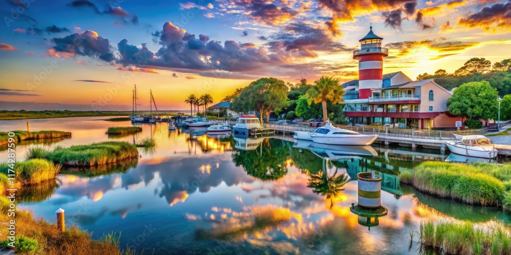 Naklejka premium Hilton Head Island SC Documentary Photography, Coastal SC, South Carolina Scenery