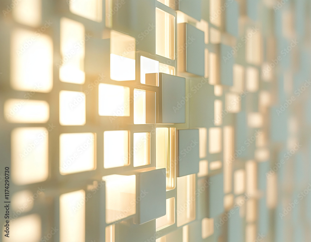 Fototapeta premium Abstract Cube Wall