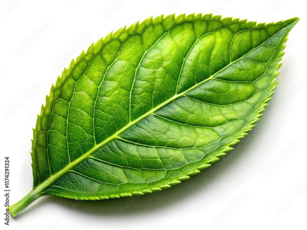 Obraz premium Isolated Tea Leaf, Documentary Photography, High Detail, Studio Shot