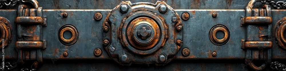 Rusty Metal Gear Texture: Industrial Design Background Rusty Metal Gear Texture: Industrial Design Background