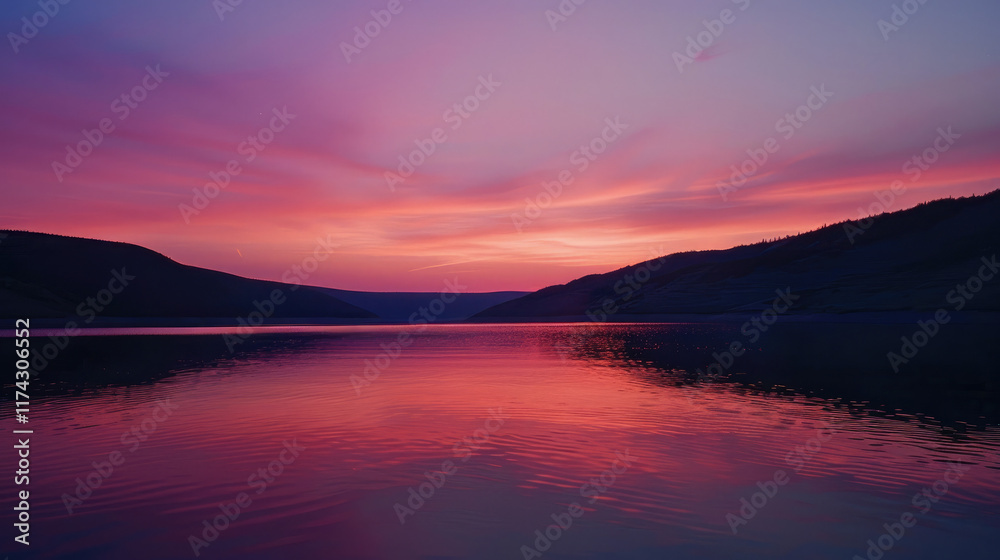 Fototapeta premium sunrise over the lake