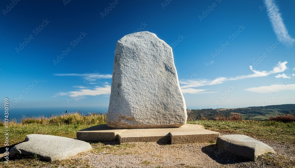 Obraz premium 何も書かれていない石碑