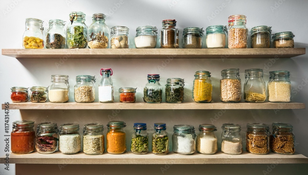 A simple pantry embodies elegance and functionality. A simple pantry embodies elegance and functionality.