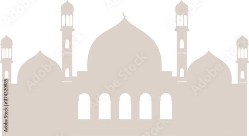 mosque silhouette background decoration