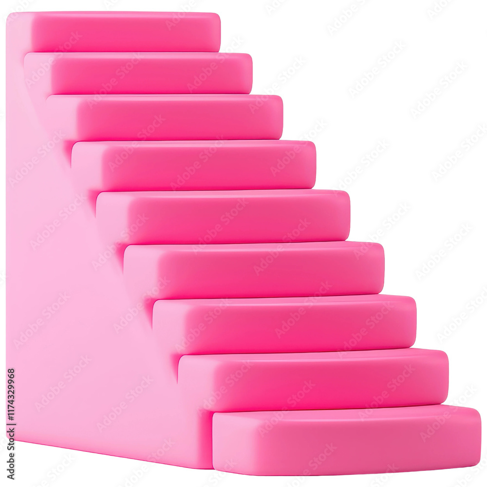 Pink Staircase Design for Modern Aesthetics Pink Staircase Design for Modern Aesthetics