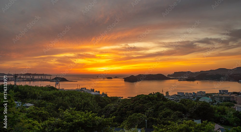 Obraz premium 長崎の夕陽