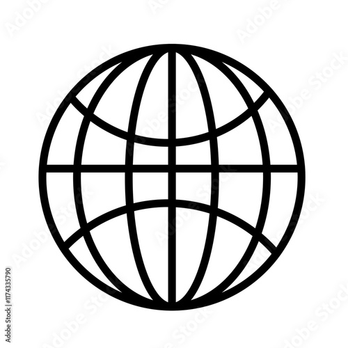 clean and simple vector illustration of a globe