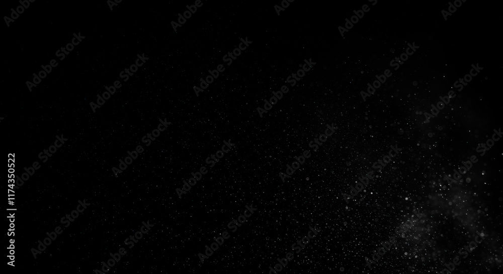 Fototapeta premium Ash Particle Overlay on black background