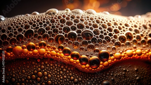 Root Beer Foam Explosion Close-up High DOF