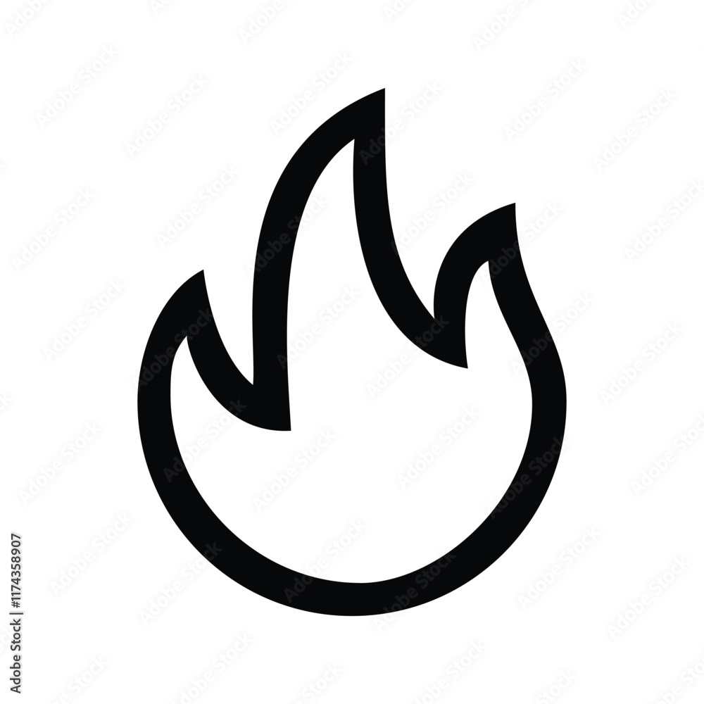 Fire icon. fire icon with transparent background Fire icon. fire icon with transparent background