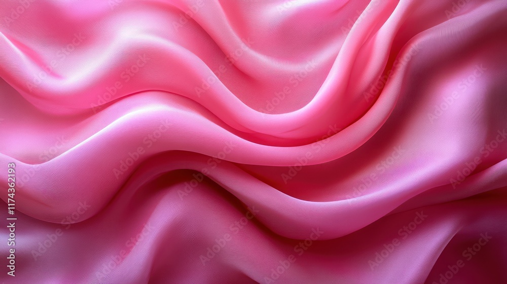 Fototapeta premium Pink Silk Drapery: Abstract Texture and Soft Waves