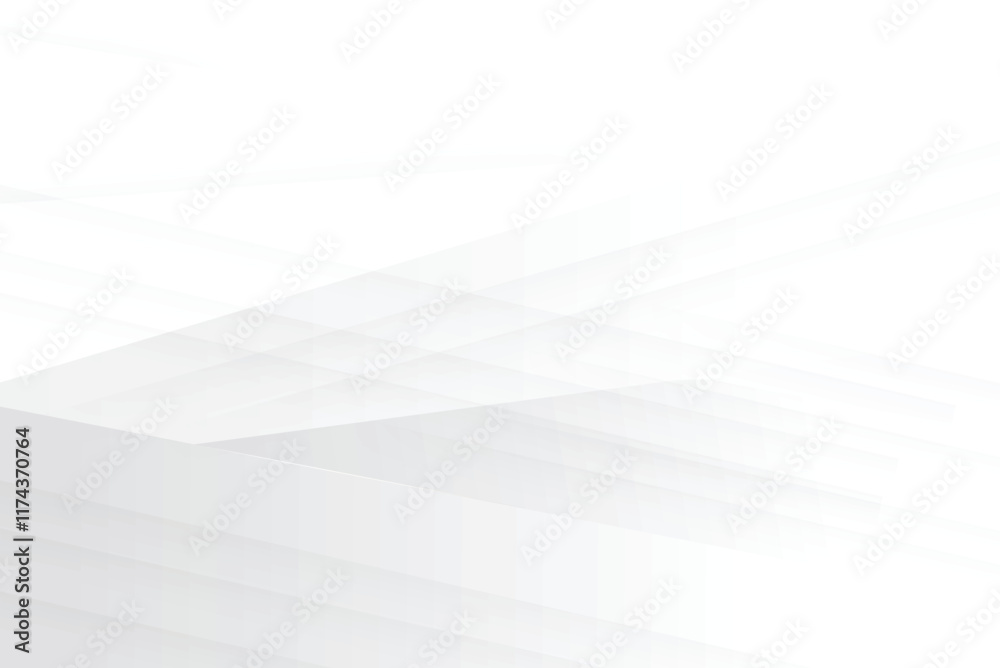 Gray and white diagonal line architecture geometry tech abstract subtle background vector illustration.