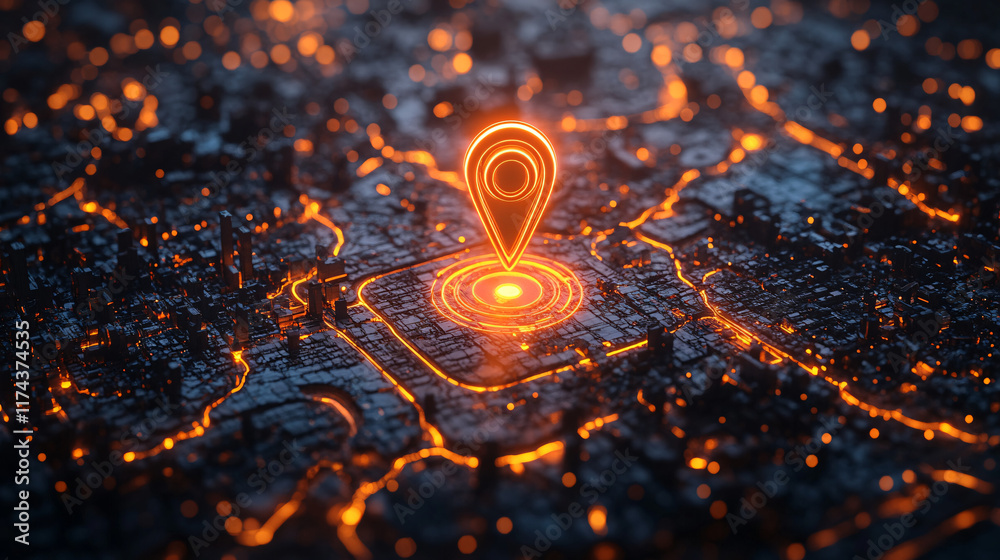 GPS with digital map and two pins. AI technology for finding addresses, planning routes, and tracking locations.
GPS with digital map and two pins. AI technology for finding addresses, planning routes, and tracking locations.