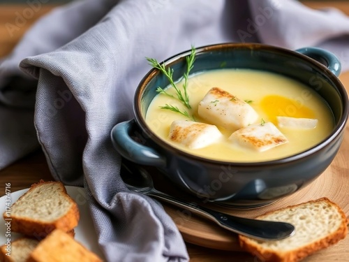 Cullen Skink Food comes from Scotland: Haddock Fish Soup. photo