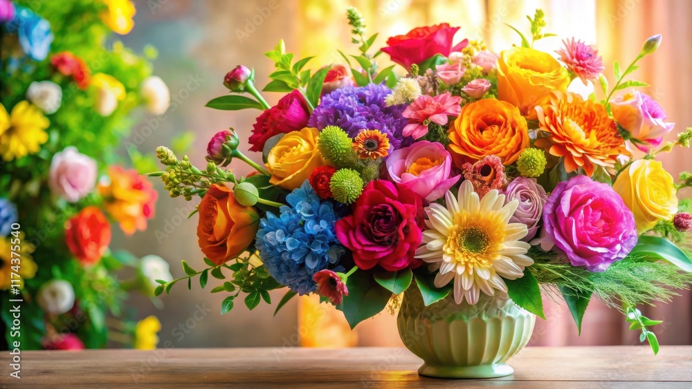 Obraz premium Vibrant floral arrangement , Artificial Flowers