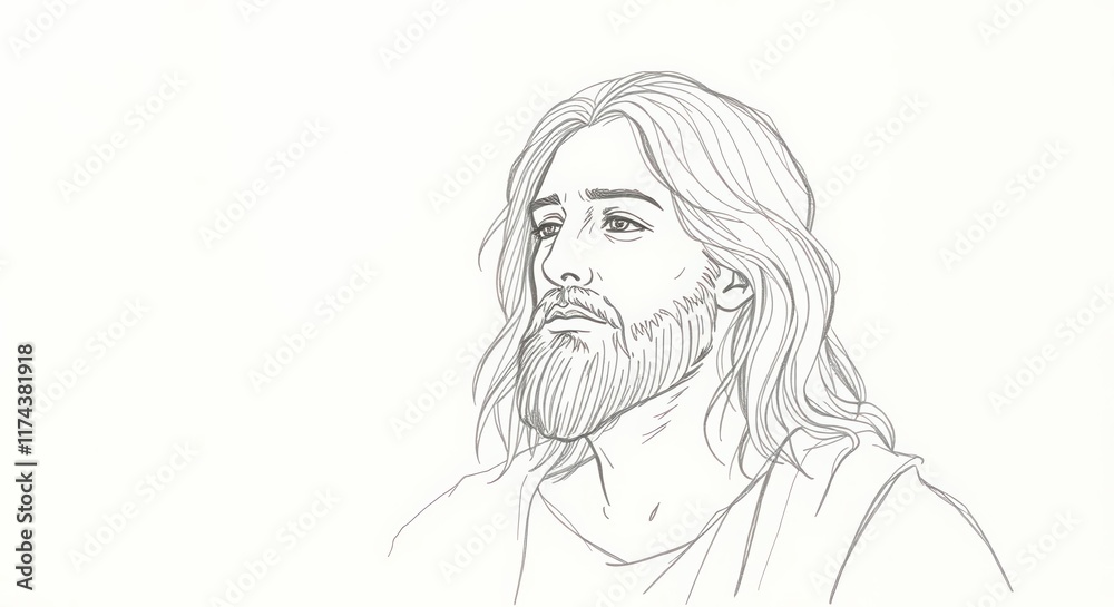 a realistic pencil portrait of Jesus Christ a realistic pencil portrait of Jesus Christ
