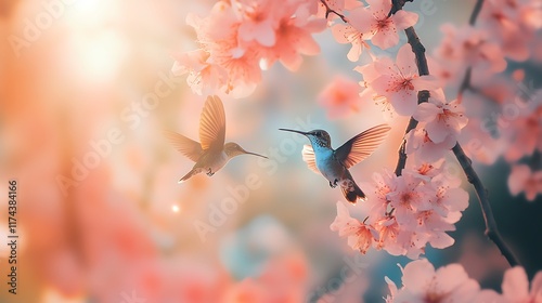 Hummingbirds and Cherry Blossoms: A Springtime Serenade