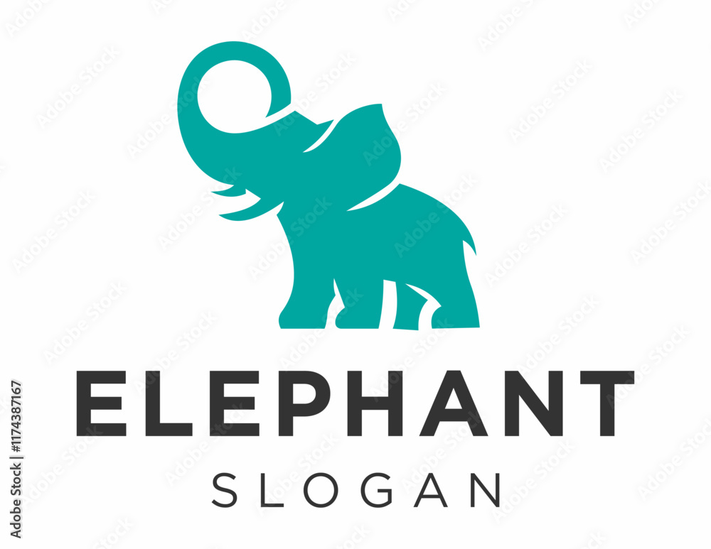 The logo design is about Elephan and was created using the Corel Draw 2018 application with a white background.