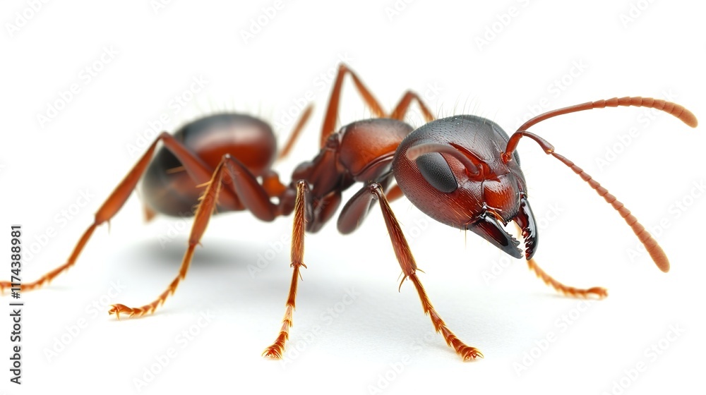 Macro Photography of a Red Ant: Close-up View of Insect Details Macro Photography of a Red Ant: Close-up View of Insect Details