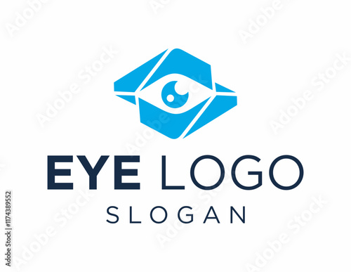 The logo design is about Eye and was created using the Corel Draw 2018 application with a white background.