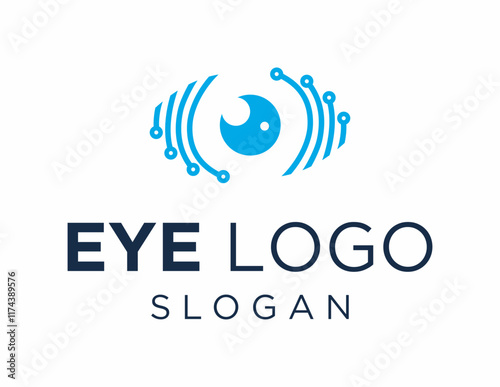 The logo design is about Eye and was created using the Corel Draw 2018 application with a white background.