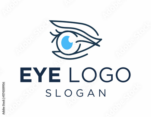 The logo design is about Eye and was created using the Corel Draw 2018 application with a white background.