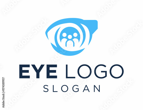 The logo design is about Eye and was created using the Corel Draw 2018 application with a white background.