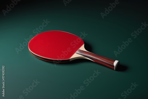 a close up of a ping pong paddle on a table