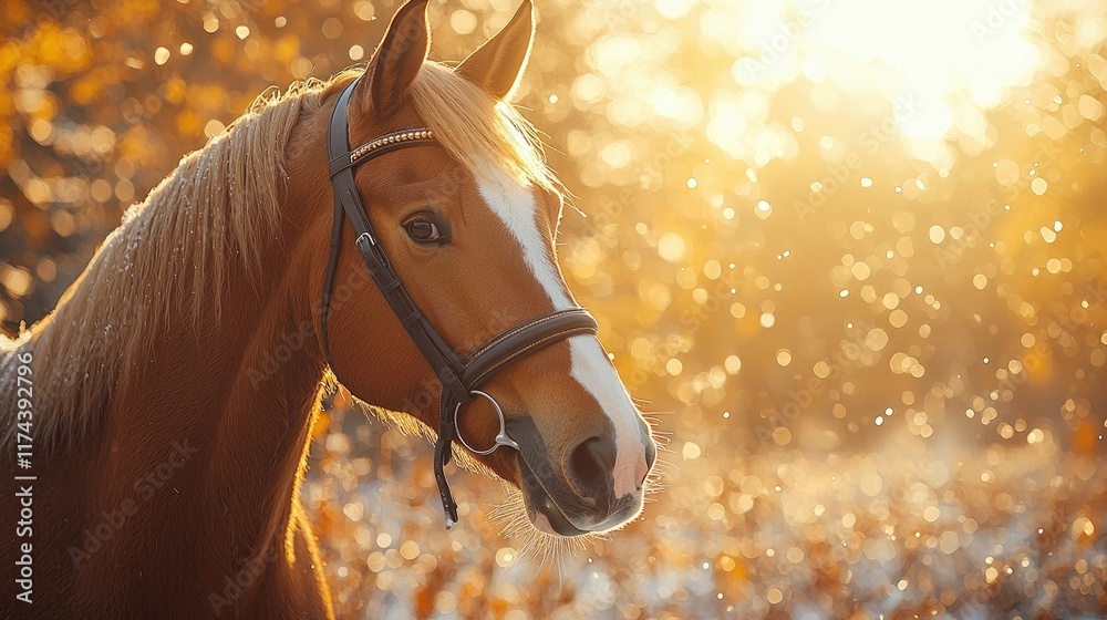 Obraz premium Majestic Horse in Golden Light