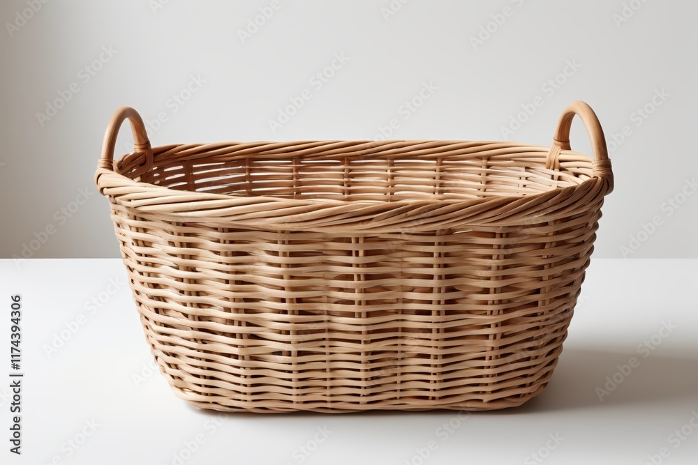 Fototapeta premium there is a basket that is sitting on a table