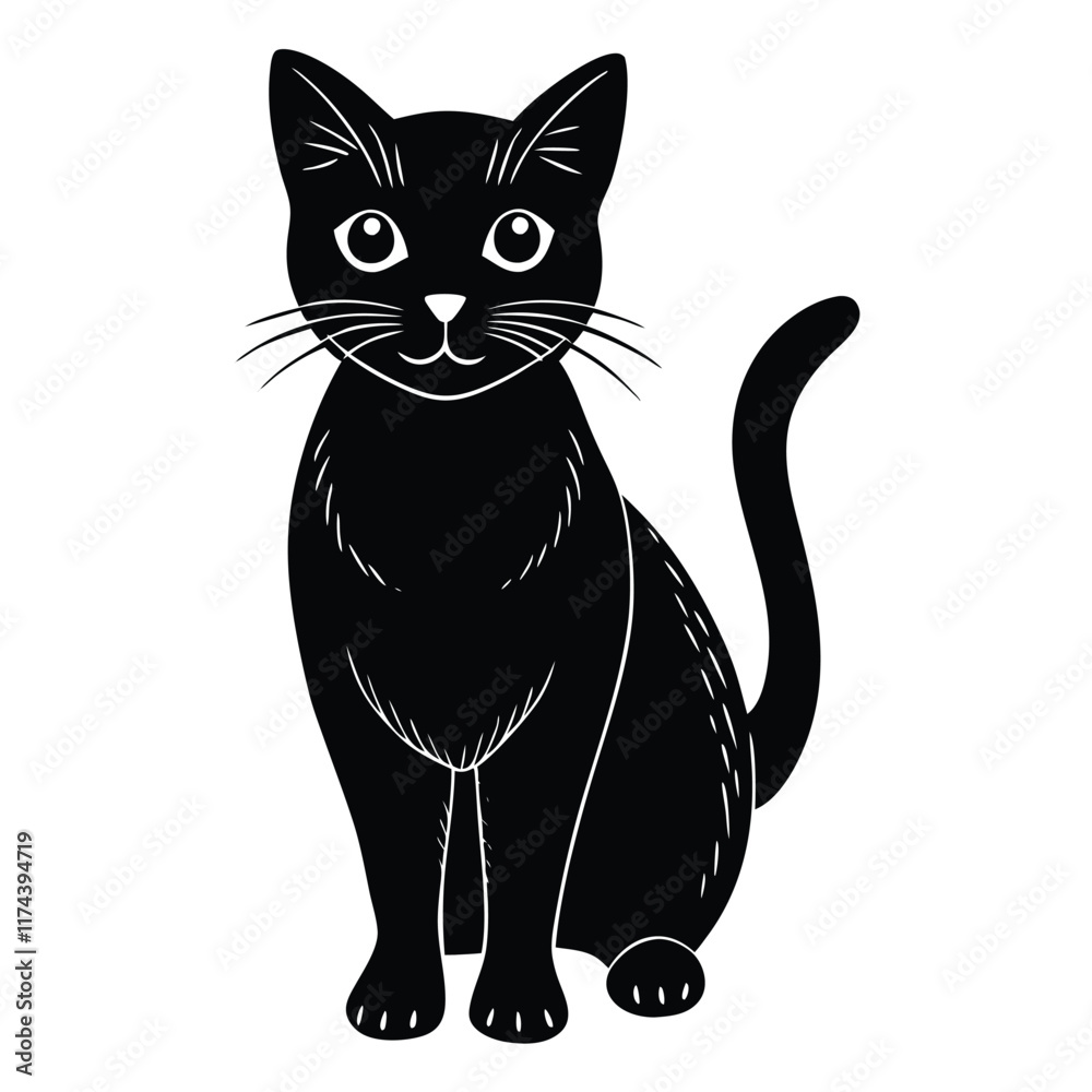 black and white cat vector black and white cat vector