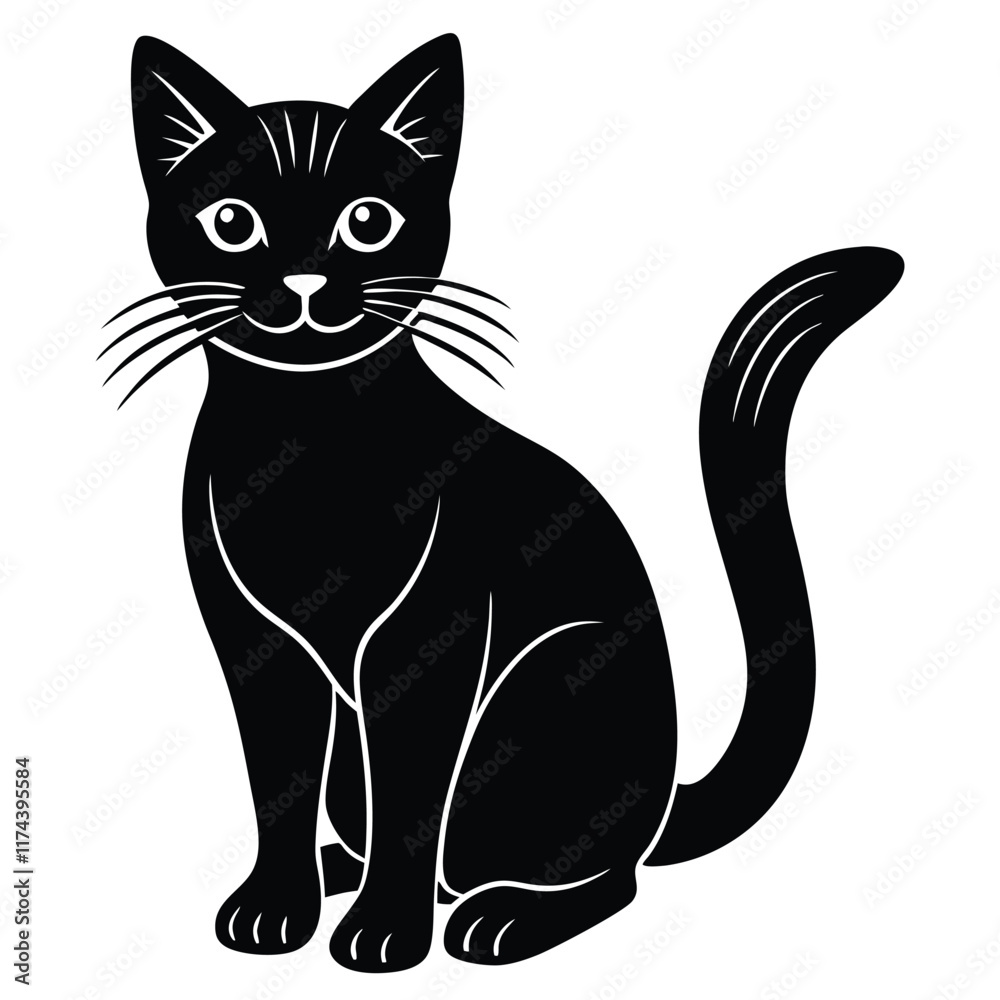 black and white cat vector black and white cat vector