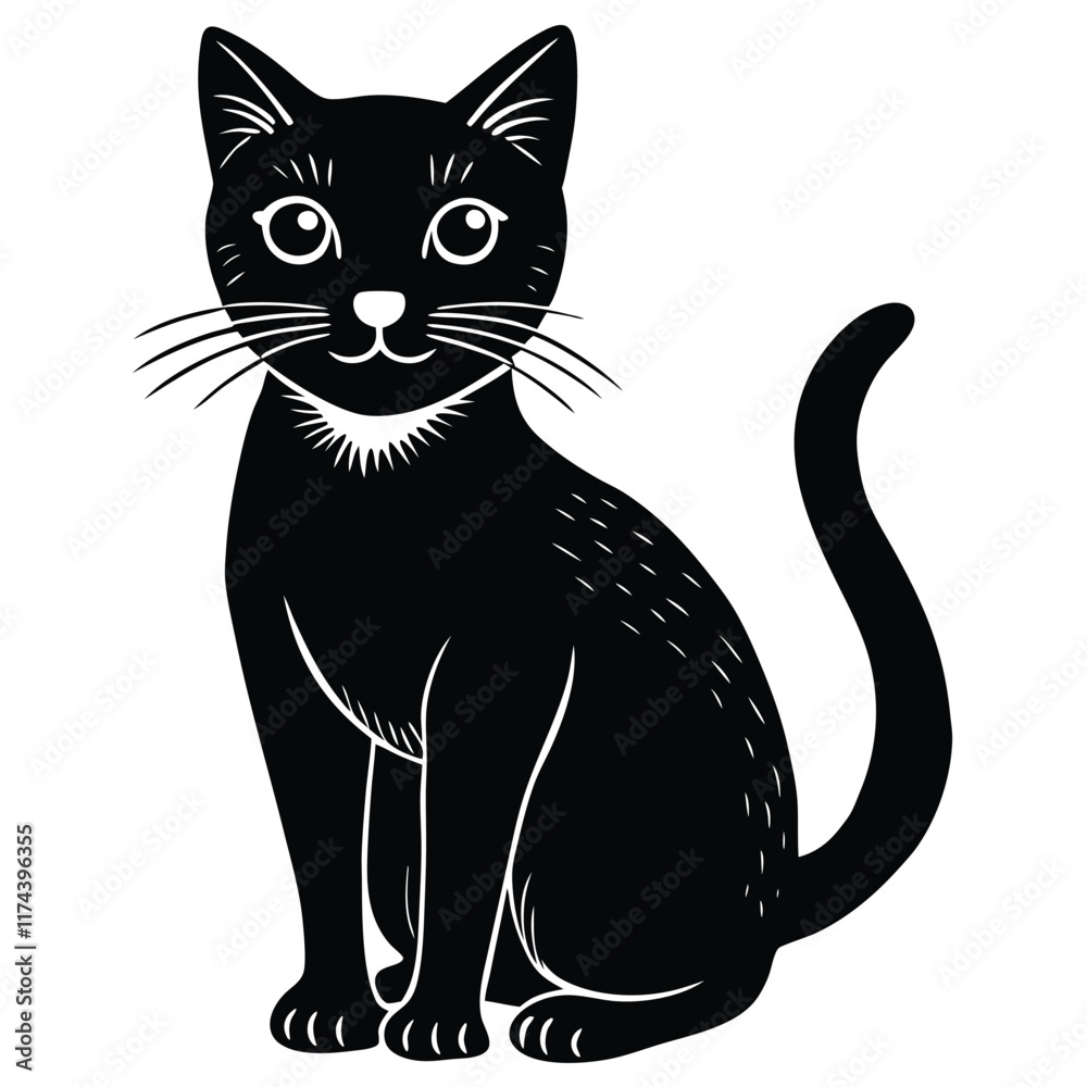 black and white cat vector black and white cat vector
