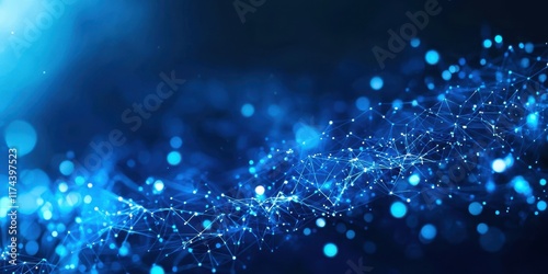 Blue line with many small dots