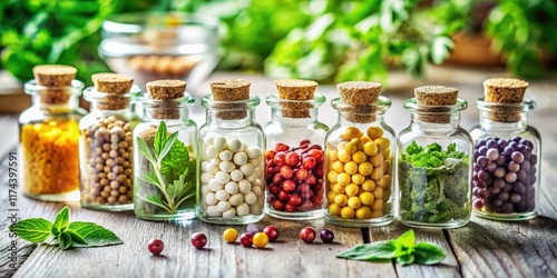 Vintage Ayurvedic Herbal Pills Bottles, Natural Medicine, Ancient Remedies, Herbal Supplements, Traditional Healthcare