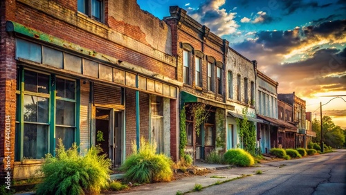 Abandoned Main Street USA: Urban Exploration Photography - Rustic Charm & Decay