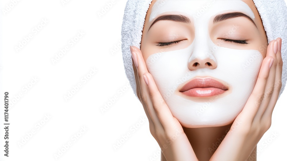 Woman with towel on head, embracing relaxation, beauty and wellness Woman with towel on head, embracing relaxation, beauty and wellness