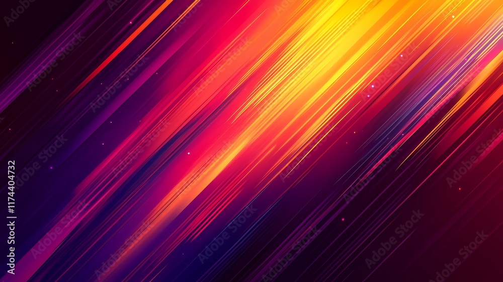 Obraz premium Abstract Diagonal Lines Vibrant Color Gradient Background
