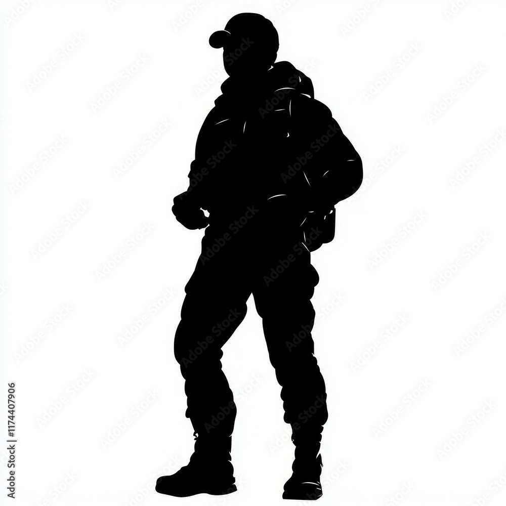 Silhouette of a Hiker Silhouette of a Hiker