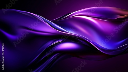 Abstract Purple and Violet Fluid Wave Background Image