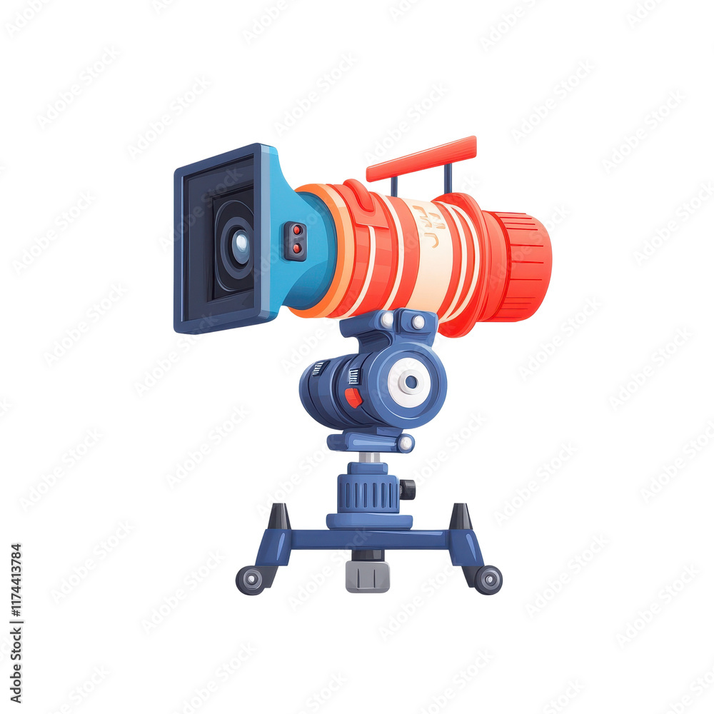Colorful Camera with Creative Design Elements Colorful Camera with Creative Design Elements