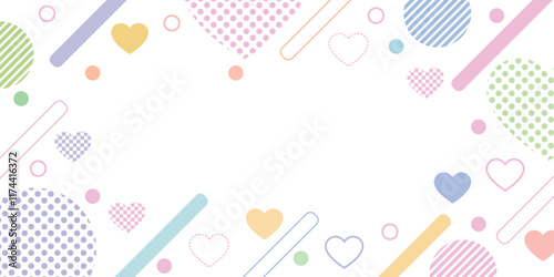 バレンタイン　ハート　カラフル　かわいい　背景