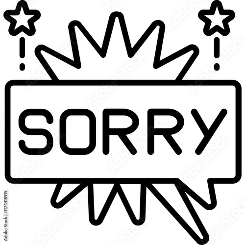 Sorry Sticker Icon