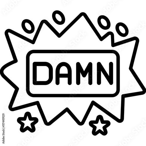 Condemn expression bubble Sticker Icon
