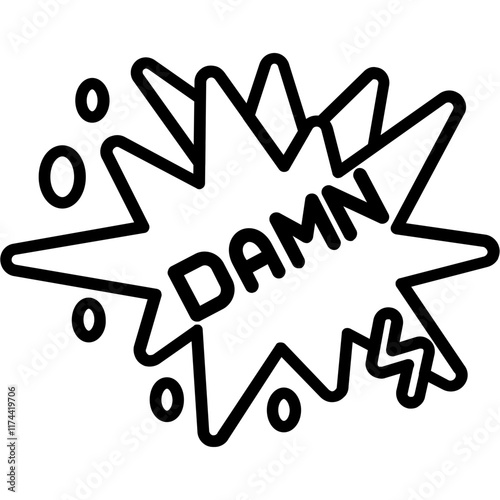 Damn Sticker Icon