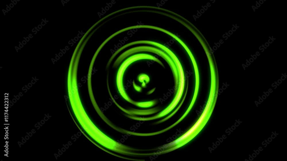 Abstract green circles round animation. Green circle rotation pattern loop Abstract green circles round animation. Green circle rotation pattern loop