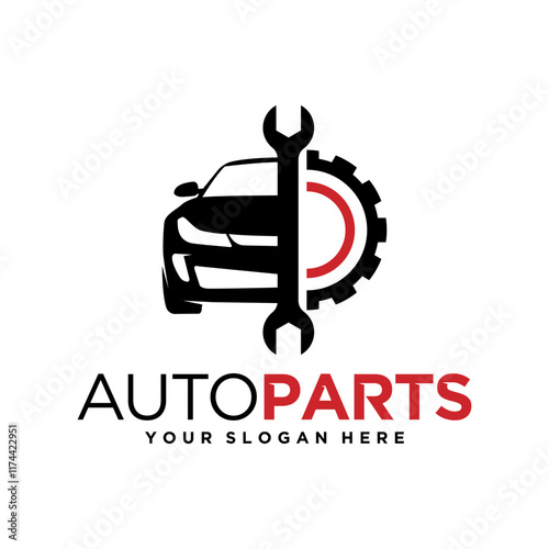 Automotive logo of car parts, auto repair