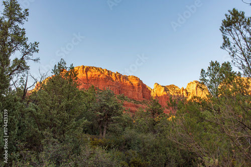 Red rocks of Sedona AZ at sunset. photo